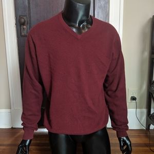 Red Moon Cashmere v-neck sweater